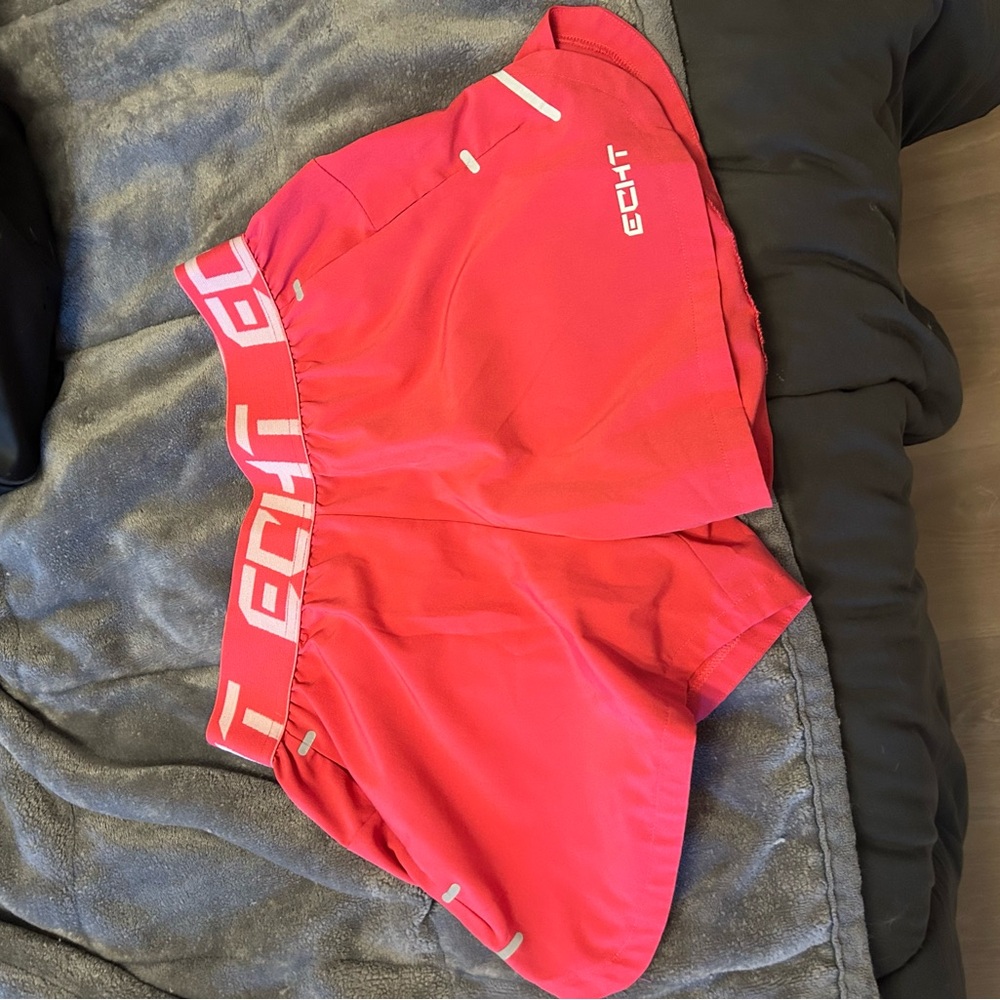 ECHT Women's Vibrant Red Athletic Shorts
